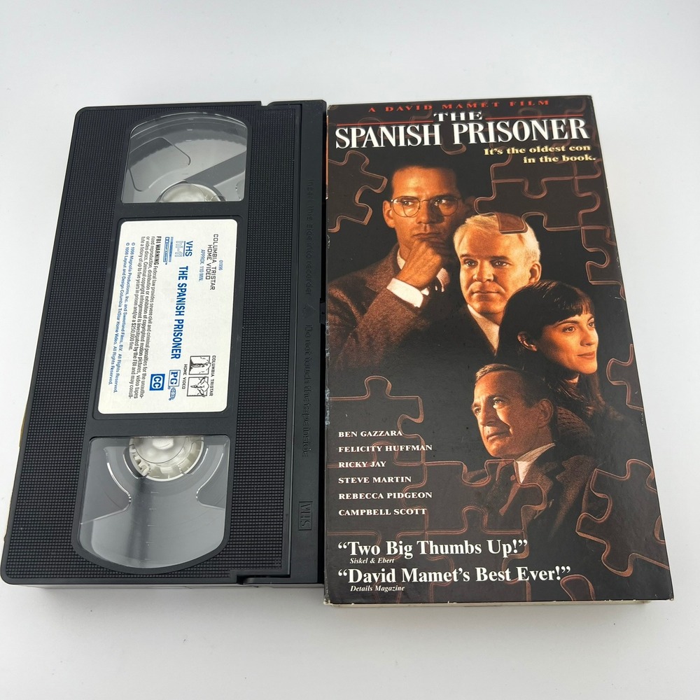 The Spanish Prisoner VHS 1998 David Mamet Steve Martin Columbia